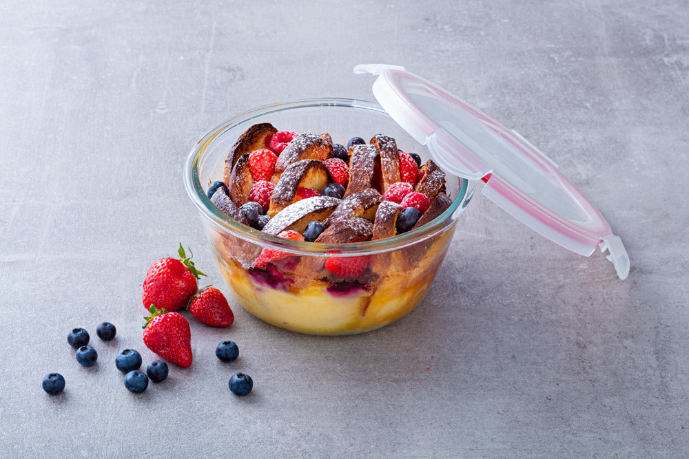 Cook Go - Round glass storage tin with watertight lid