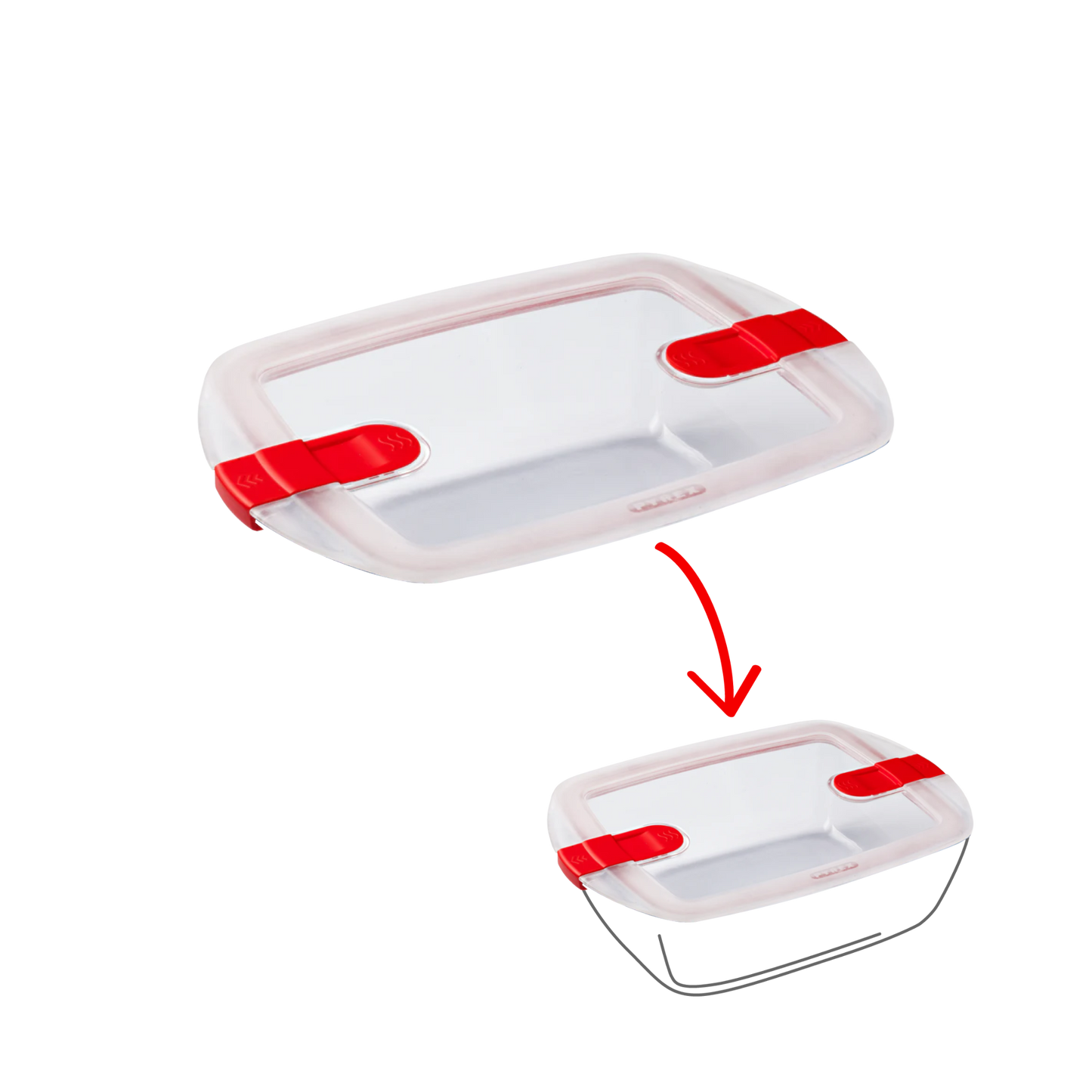 Cook Heat - Rectangular spare lid with steam valves