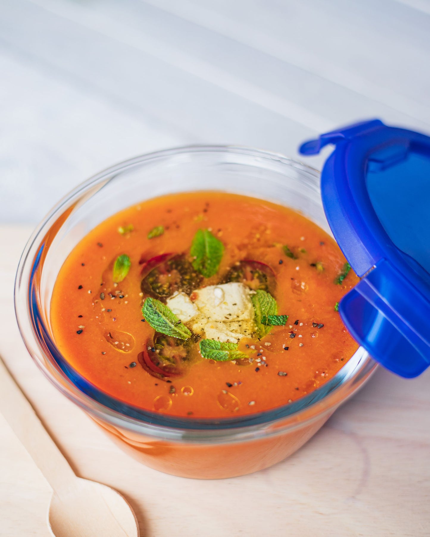 Cook Go - Round glass storage tin with watertight lid