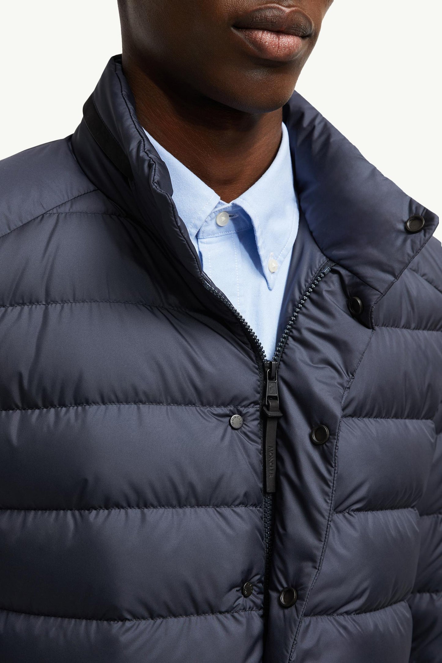 Carrelet Leather-Trimmed Down Blazer