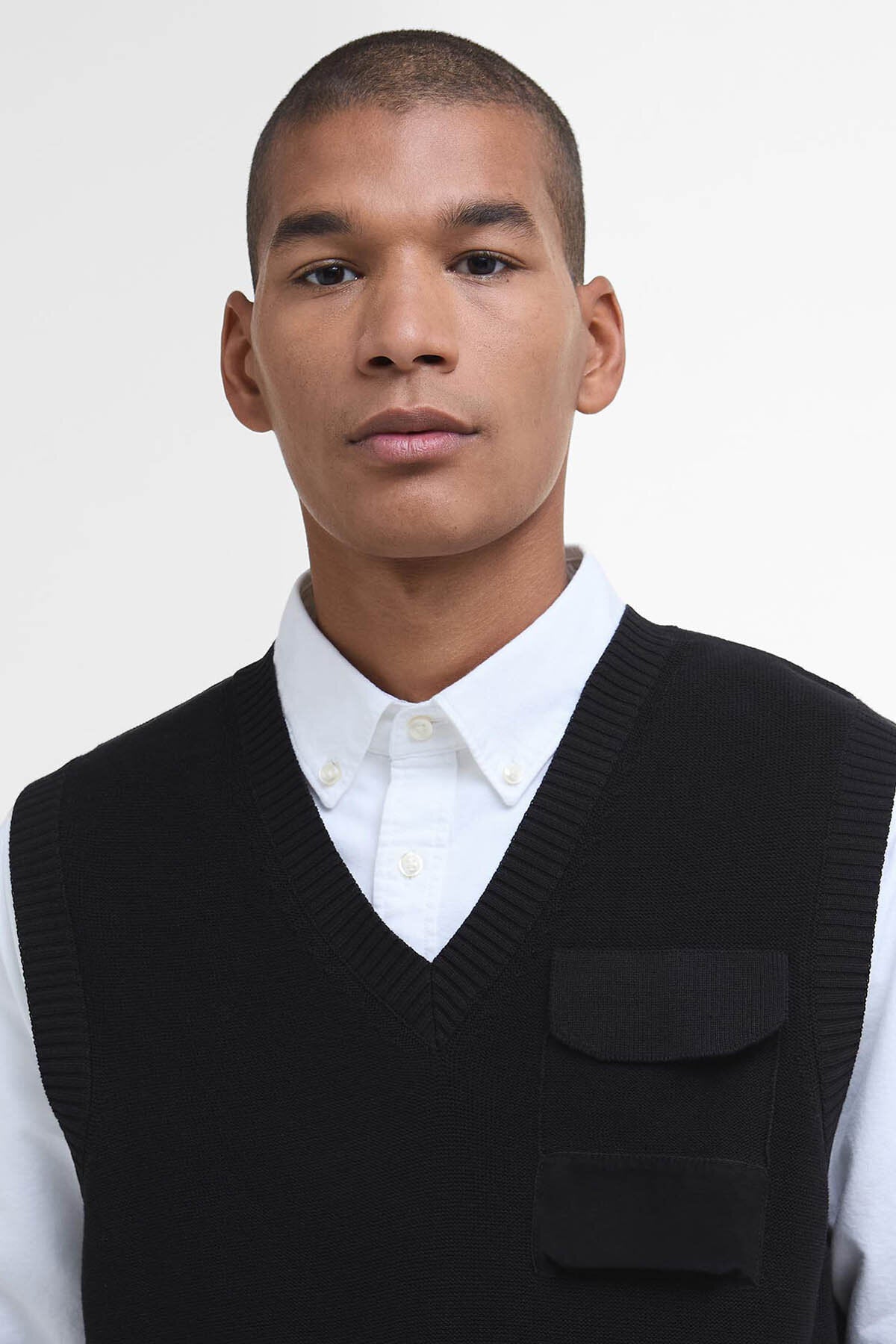 Multi-Pocket Sweater Vest