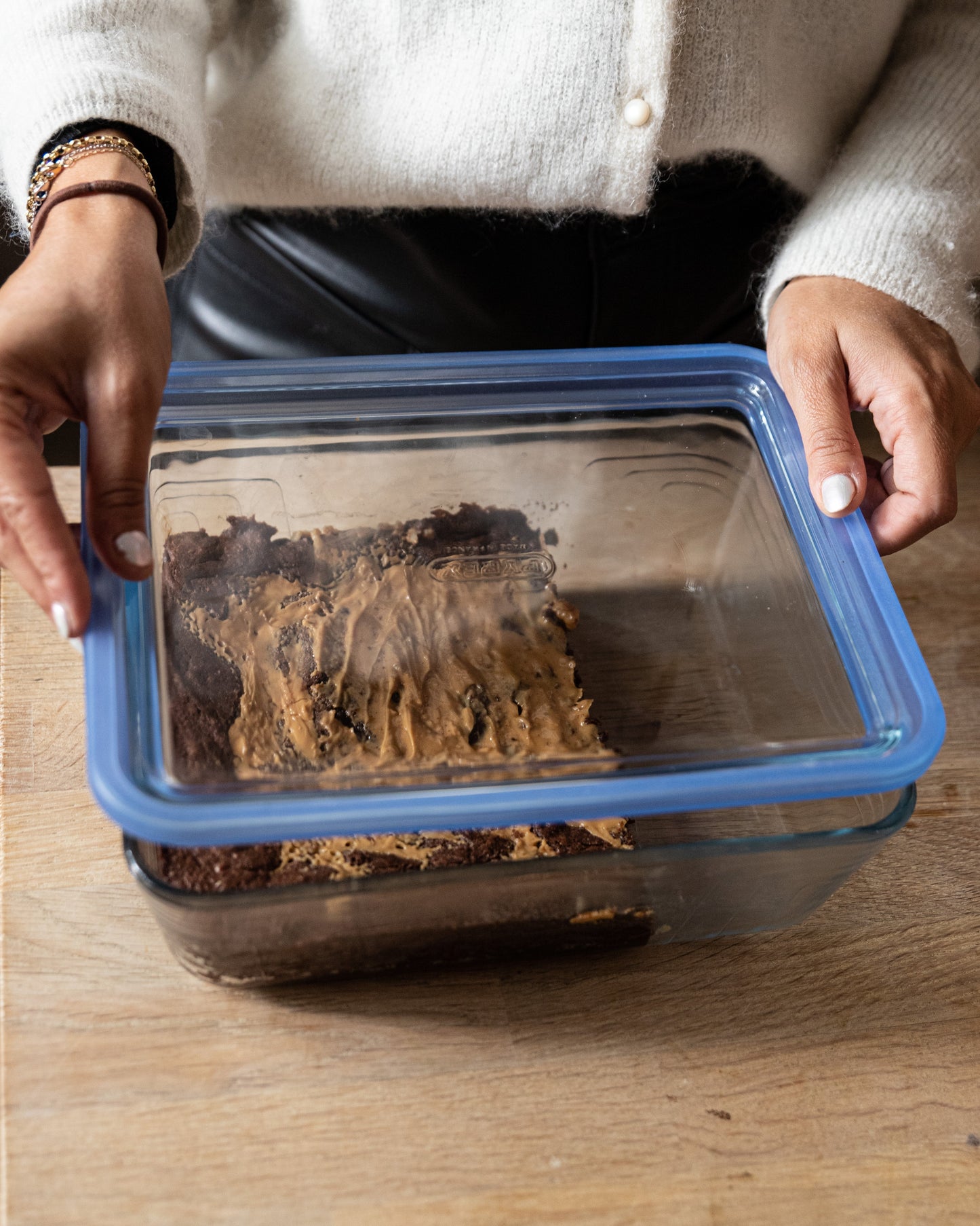 Zero Plastic - Set of 3 Storage Boxes with Rectangular Glass Lids